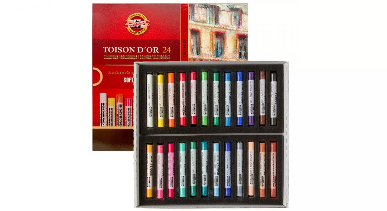 پاستل گچی 24 رنگ کوه نور مدل 8514