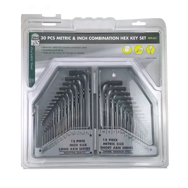 مجموعه 30 عددی آچار آلن پروسکیت مدل 8PK-027