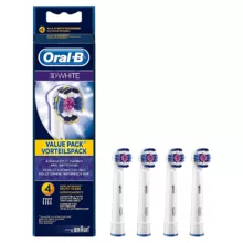 سری یدک مسواک برقی اورال-بی مدل 3D White بسته 4 عددی