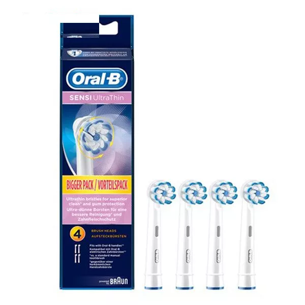 سری یدک مسواک برقی اورال-بی مدل SENSI ULTRATHIN بسته 4 عددی