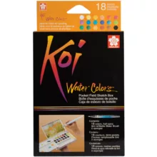 آبرنگ 18 رنگ ساکورا مدل koi-18