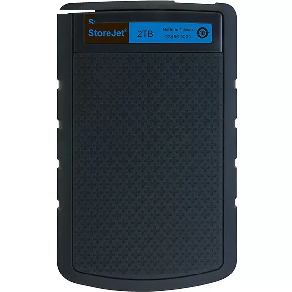هارد اکسترنال ترنسند مدل StoreJet 25H3 ظرفیت دو ترابایت دارای رابط USB Type-A 3.1