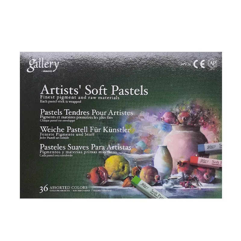 پاستل گچی 36 رنگ گالری مونگیو مدل MVP