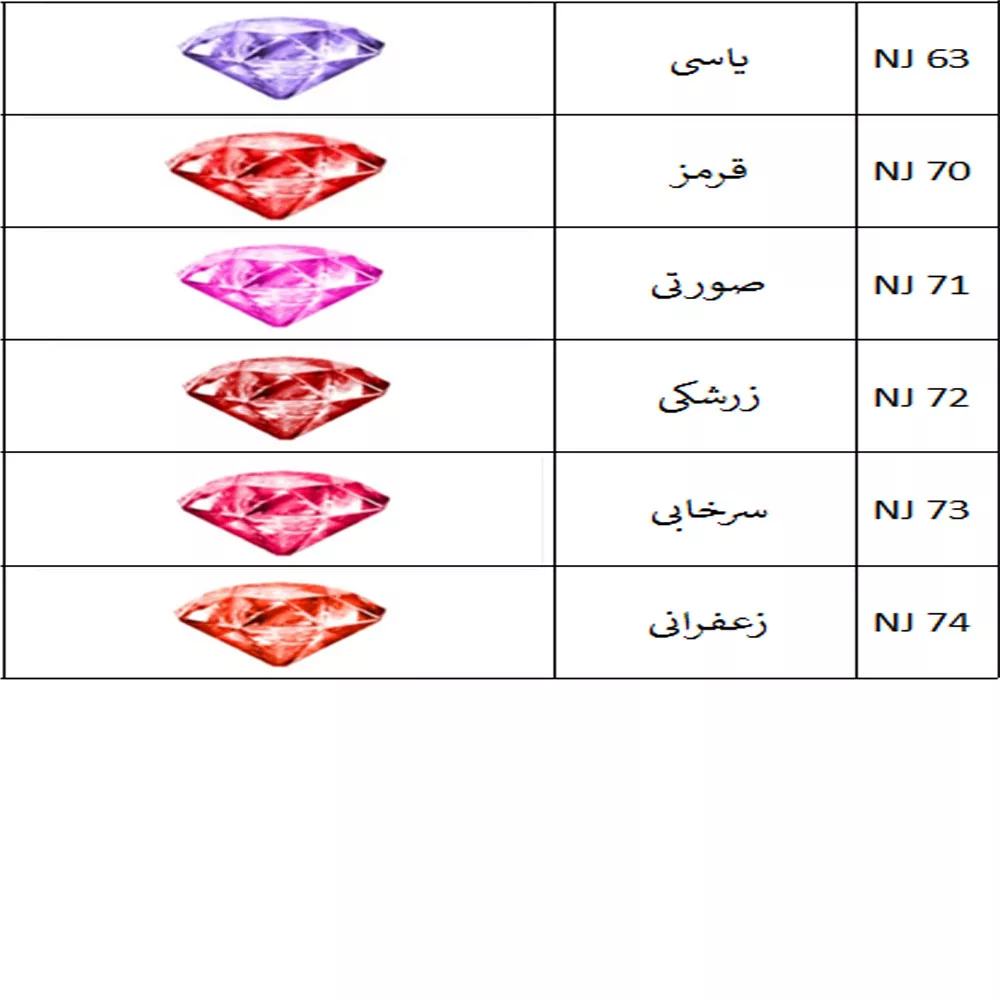 جوهر رنگ کد NJ 5024 حجم 60 میلی لیتر بسته 24 عددی