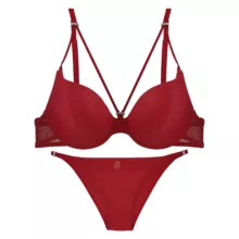 ست شورت و سوتین زنانه ینینچی مدل 5120 رنگ قرمز