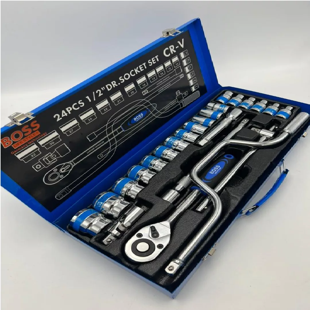 سری آچار بکس و آچار بکس باس مدل LIFE_STYLE کد BS_123T160_24 مجموعه 24 عددی