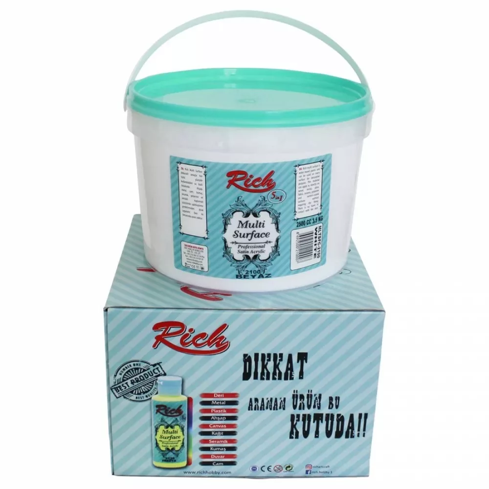 رنگ مولتی سرفیس ریچ کد 2100 حجم 2500 میلی لیتر