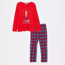 ست تی شرت آستین بلند و شلوار زنانه ال سی وایکیکی مدل سوپر پنبه ارگانیک