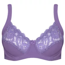 سوتین زنانه اما مدل فنردار دانتل کد 4921-3100 رنگ یاسی