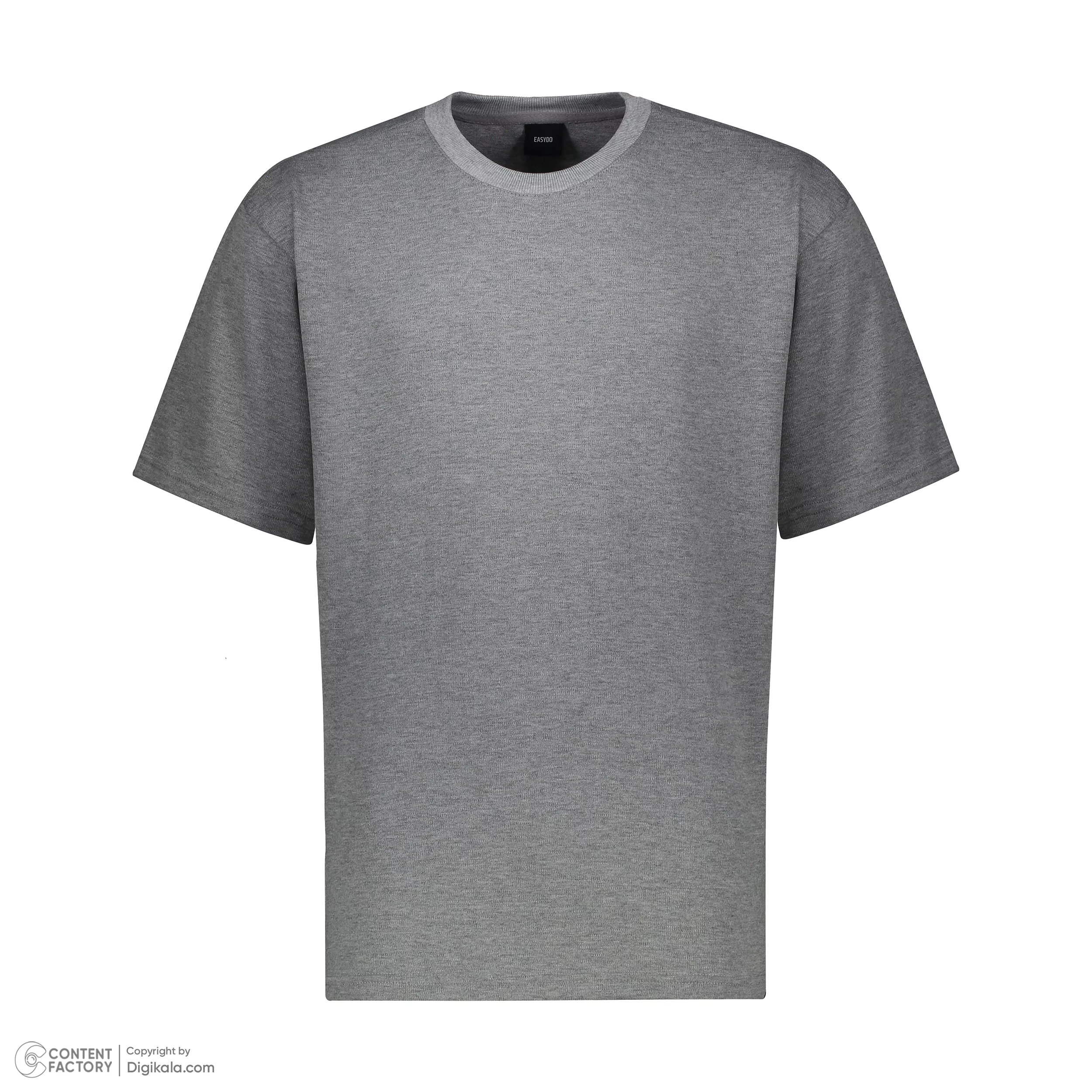 تی شرت آستین کوتاه مردانه ایزی دو مدل 0177 رنگ طوسی