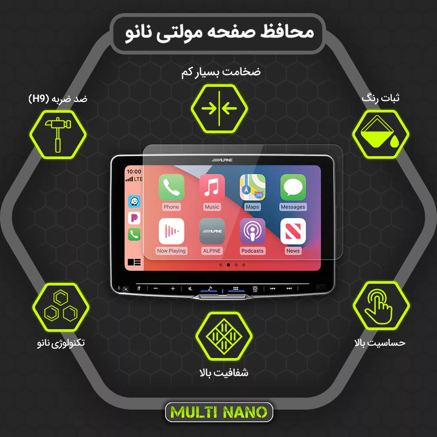 محافظ صفحه نمایش خودرو مولتی نانو مدل X-S1N مناسب برای چانگان CS 55 Plus