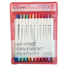 ماژیک علامت گذار زبرا مدل CLICKART بسته 12 عددی