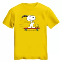 تی شرت آستین کوتاه زنانه مدل اسنوپی کد ۵۶ رنگ زرد