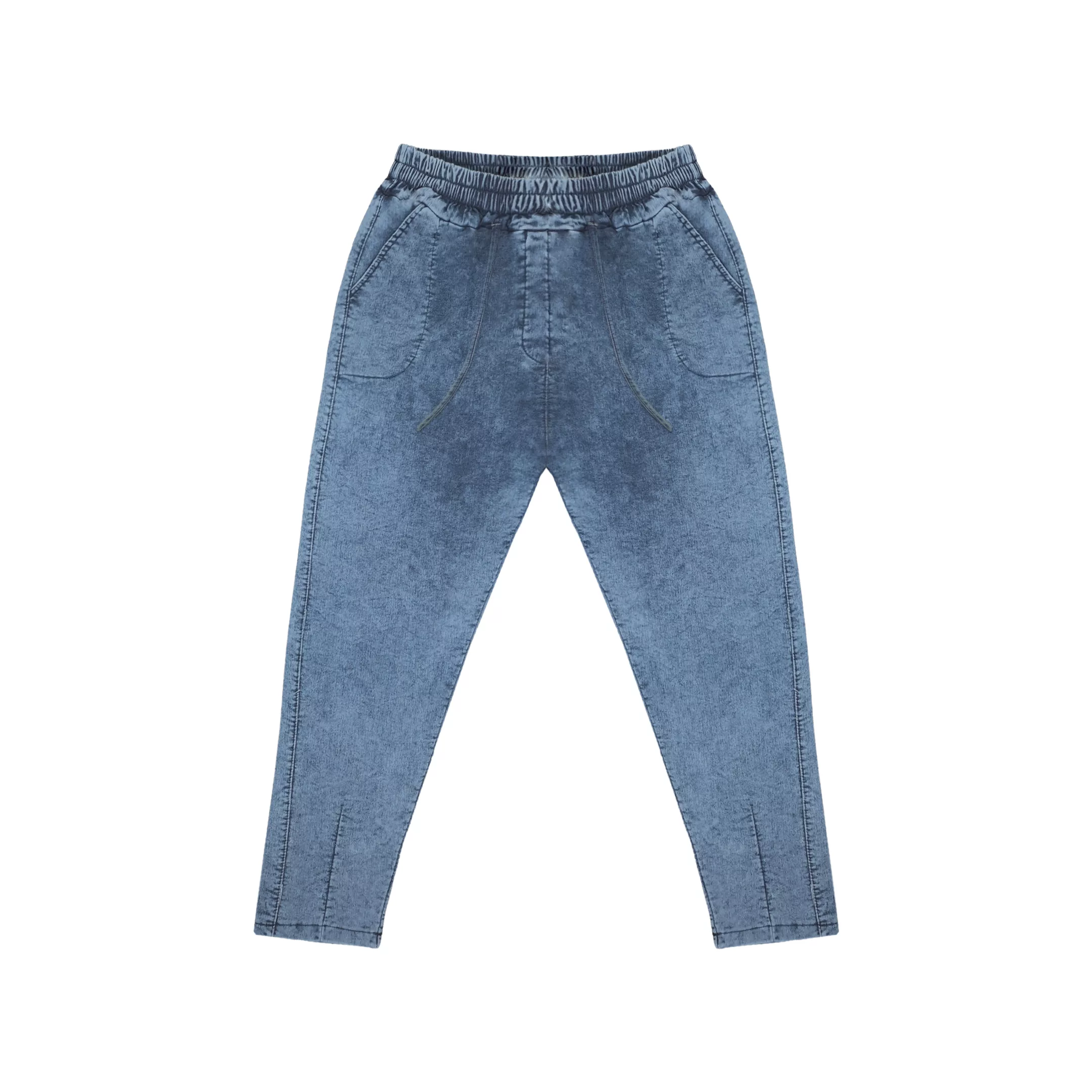 شلوار جین مام فیت زنانه مدل کاغذی رنگ آبی