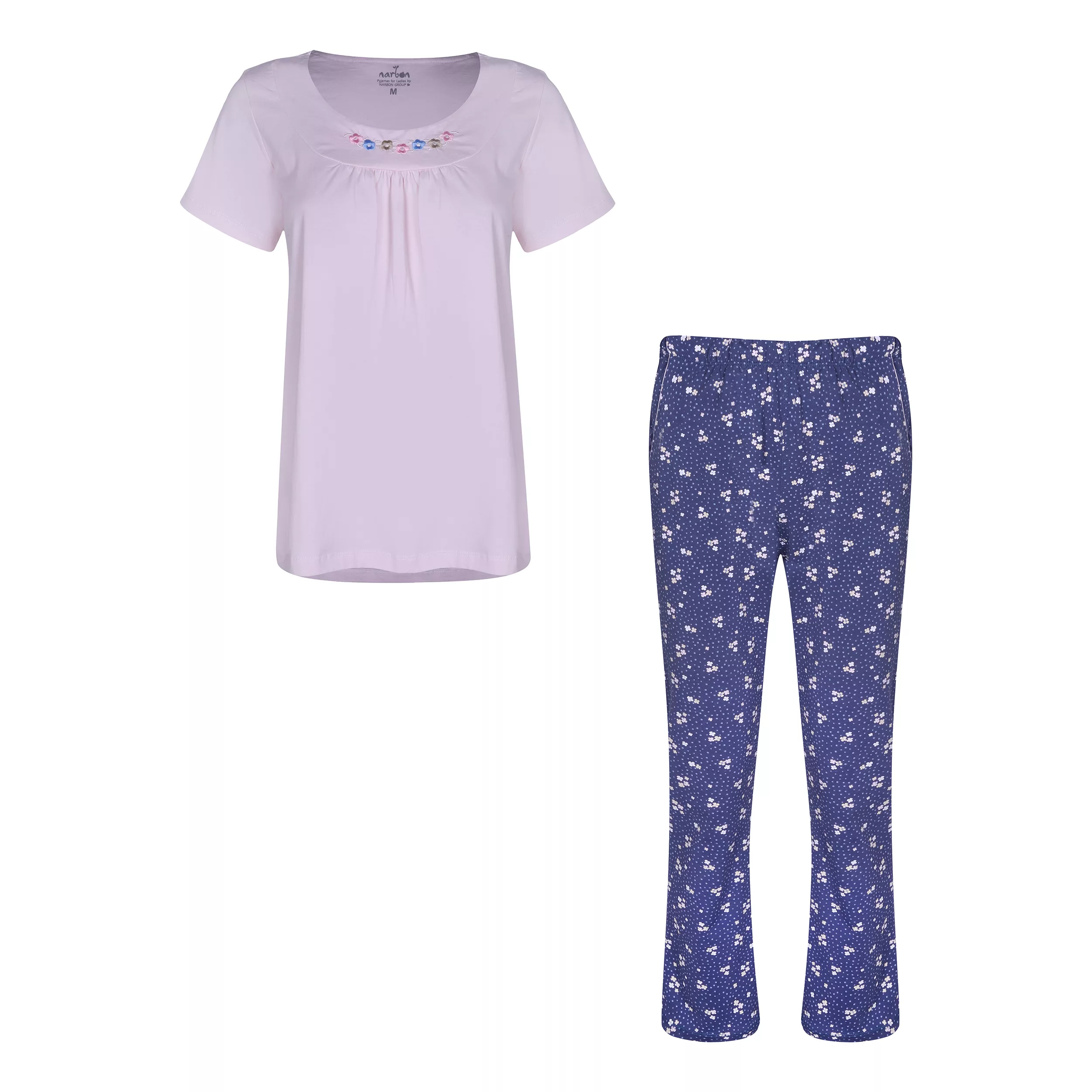 ست تی شرت آستین کوتاه و شلوار راحتی زنانه ناربن مدل 15211138