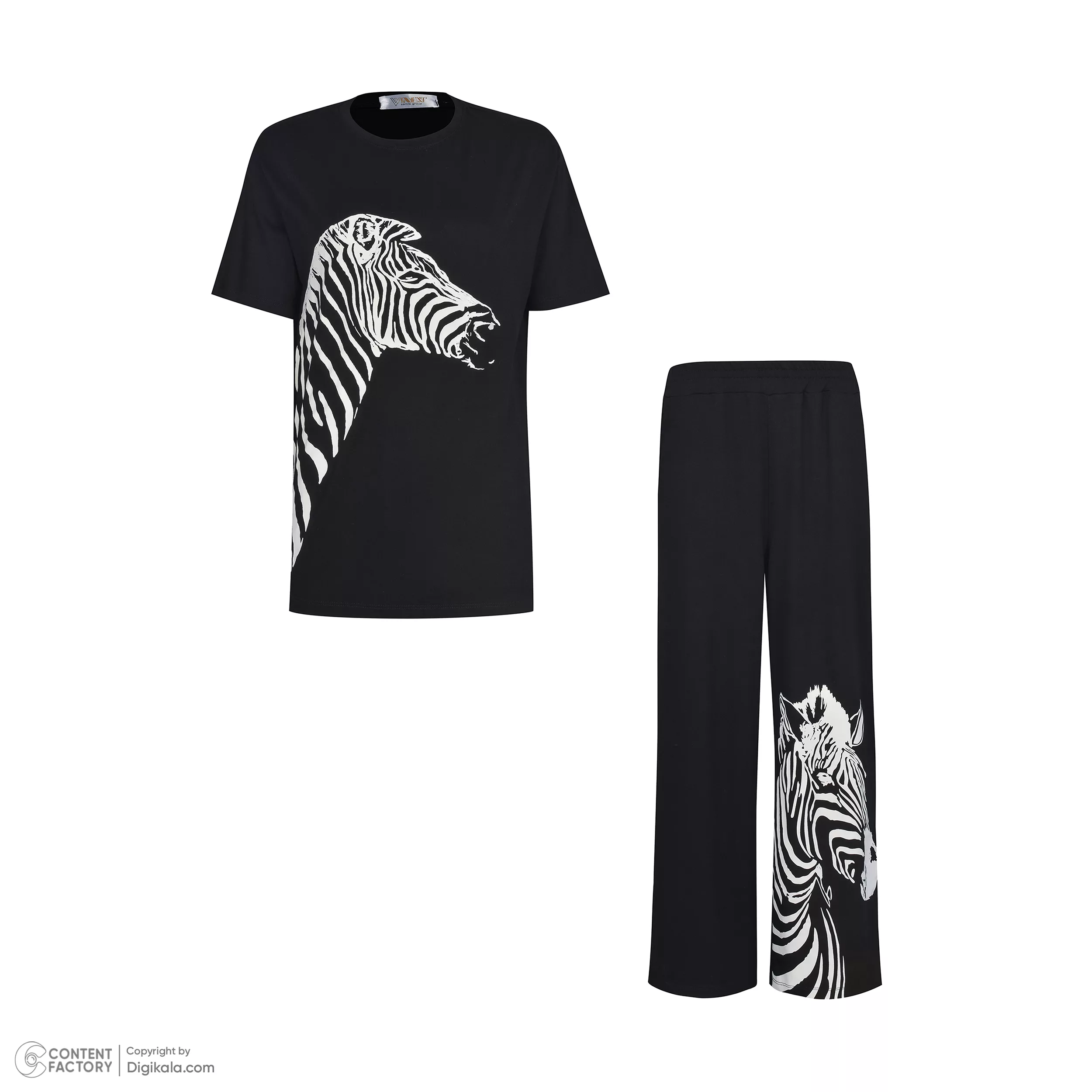 ست تی شرت و شلوار زنانه لوینت مدل گورخر