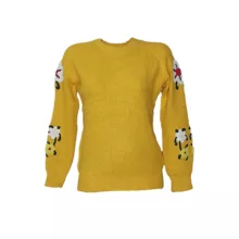 پلیور زنانه مدل گل برجسته