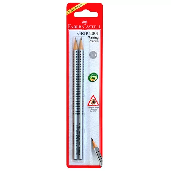 مداد مشکی فابر کاستل مدل Grip 2001 - بسته 2 عددی