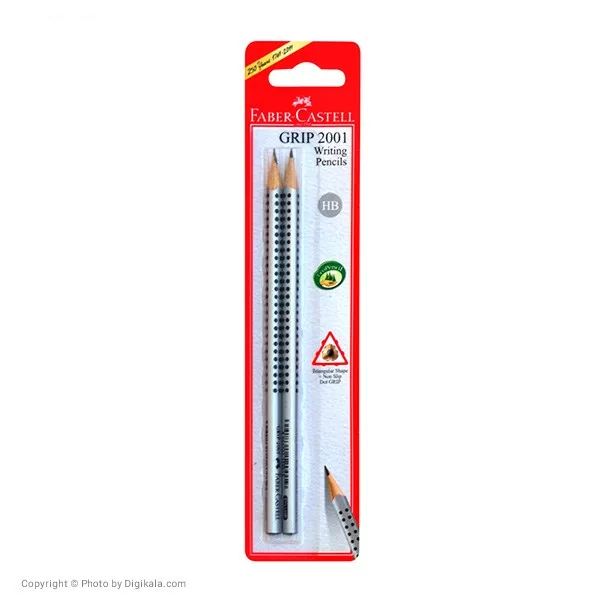 مداد مشکی فابر کاستل مدل Grip 2001 - بسته 2 عددی