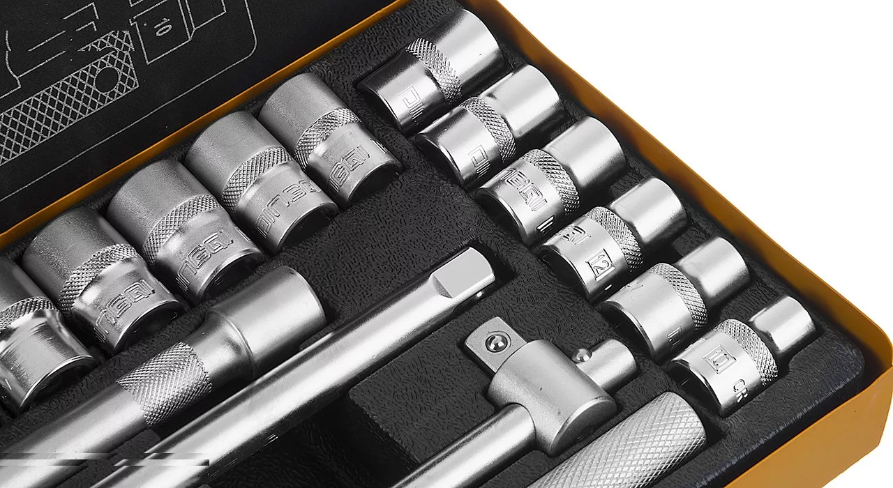 مجموعه 24 عددی آچار و سری بکس دینگشی مدل 14001