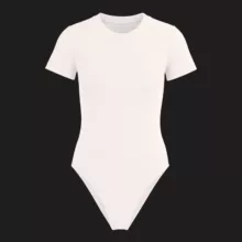 بادی آستین کوتاه زنانه مدل بارن کد 3596 رنگ سفید