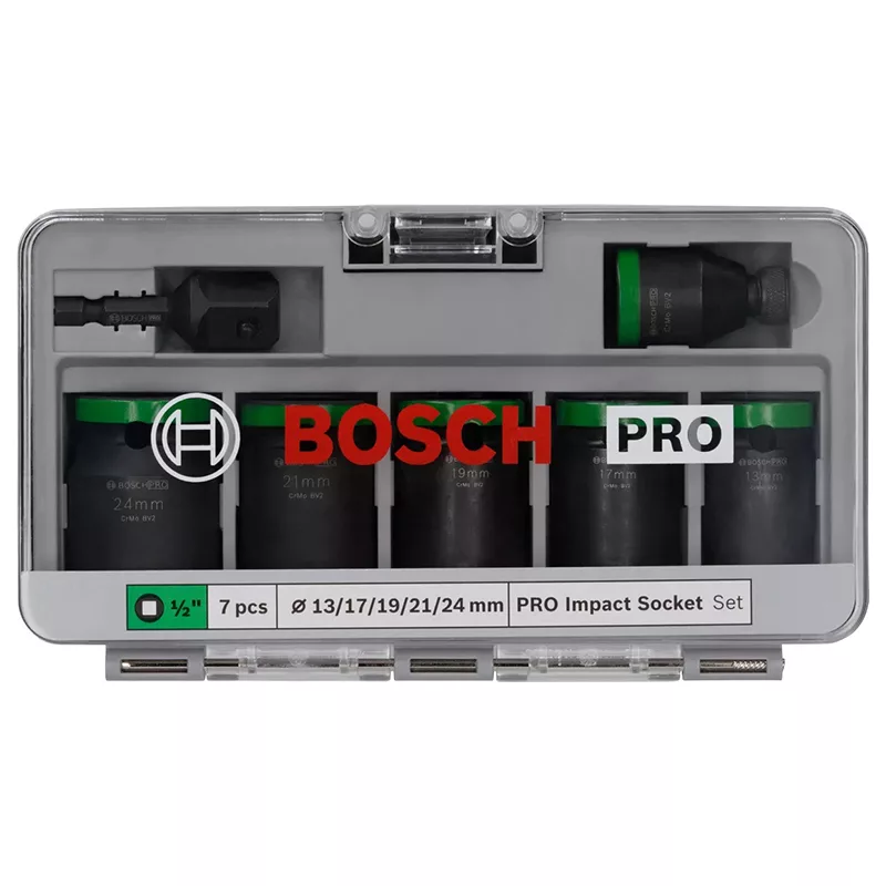 آچار بکس فشار قوی بوش مدل IMPACT PRO 1/2 مجموعه 7 عددی