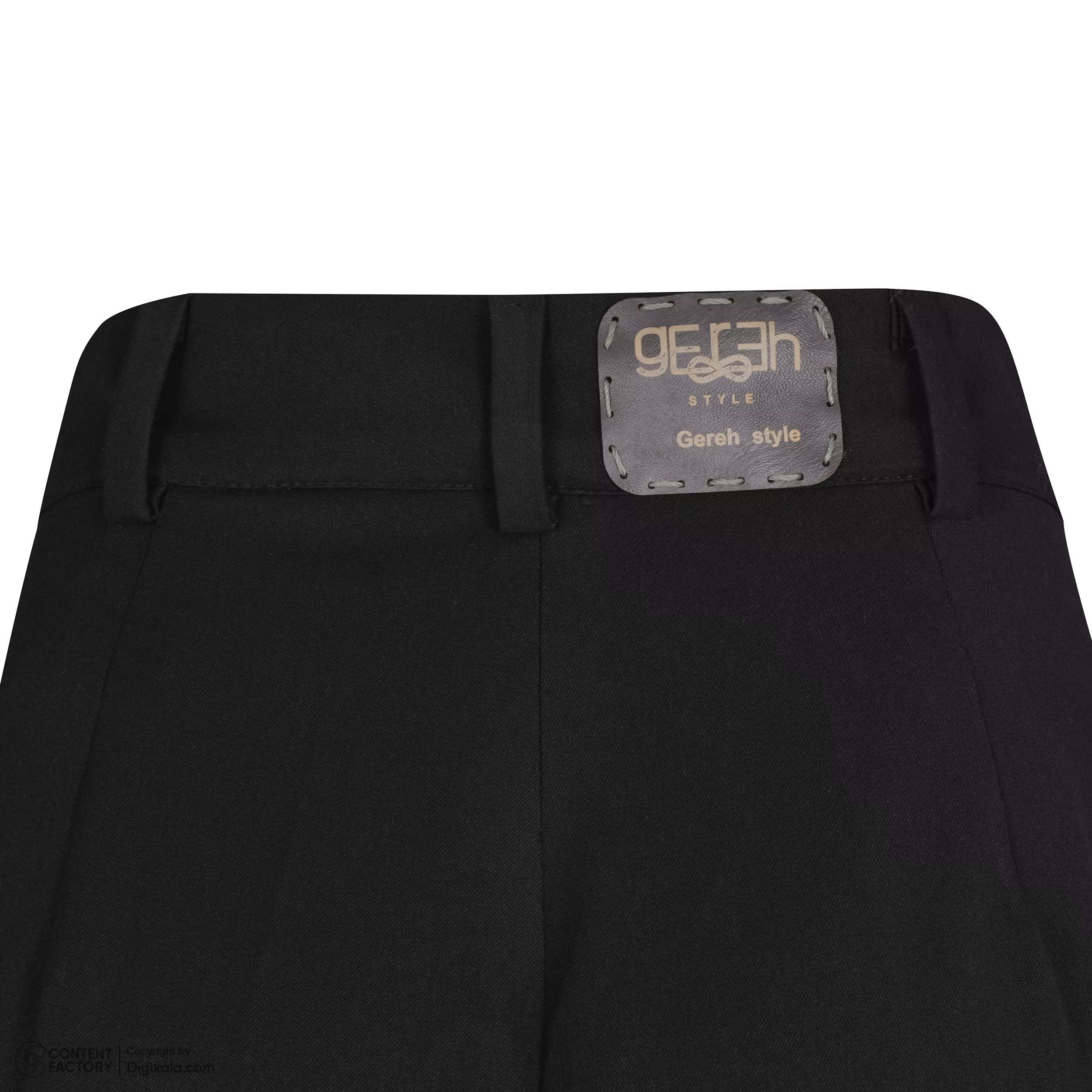 شلوار آزاد زنانه گره استایل مدل P-130 رنگ مشکی