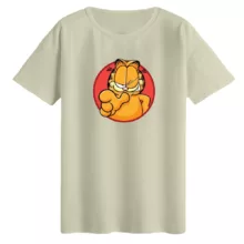 تی‌شرت لانگ آستین کوتاه زنانه مدل گارفیلد کد02 رنگ کرم