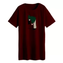 تی شرت لانگ زنانه مدل دخترک دراز رنگ زرشکی