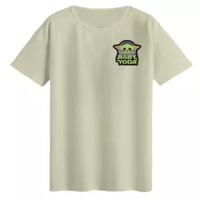 تی‌شرت لانگ آستین کوتاه زنانه مدل بیبی یودا رنگ کرم