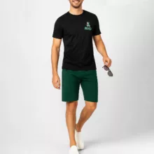 ست تی شرت و شلوارک مردانه مادر مدل Rio رنگ سبز