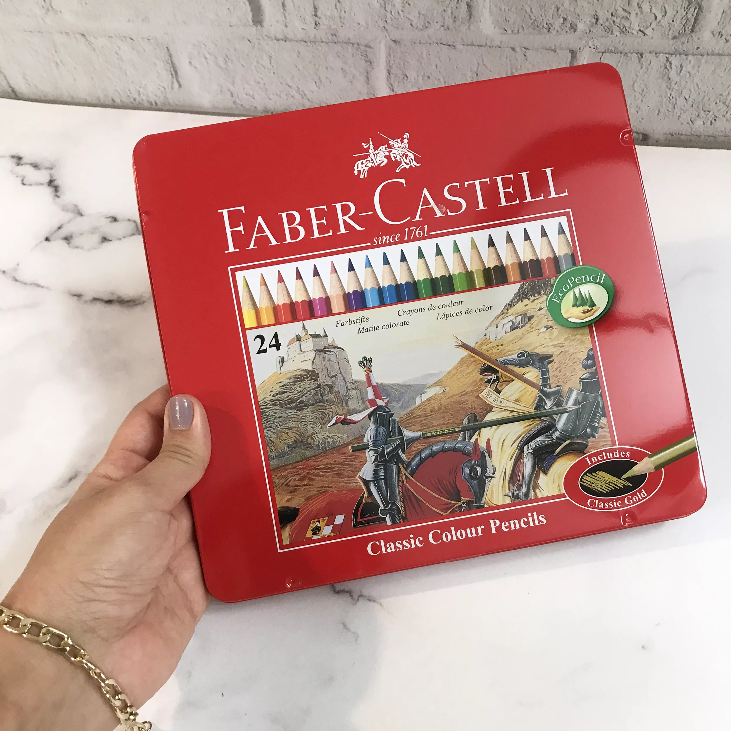 مداد رنگی 24 رنگ فابر کاستل مدل کلاسیک