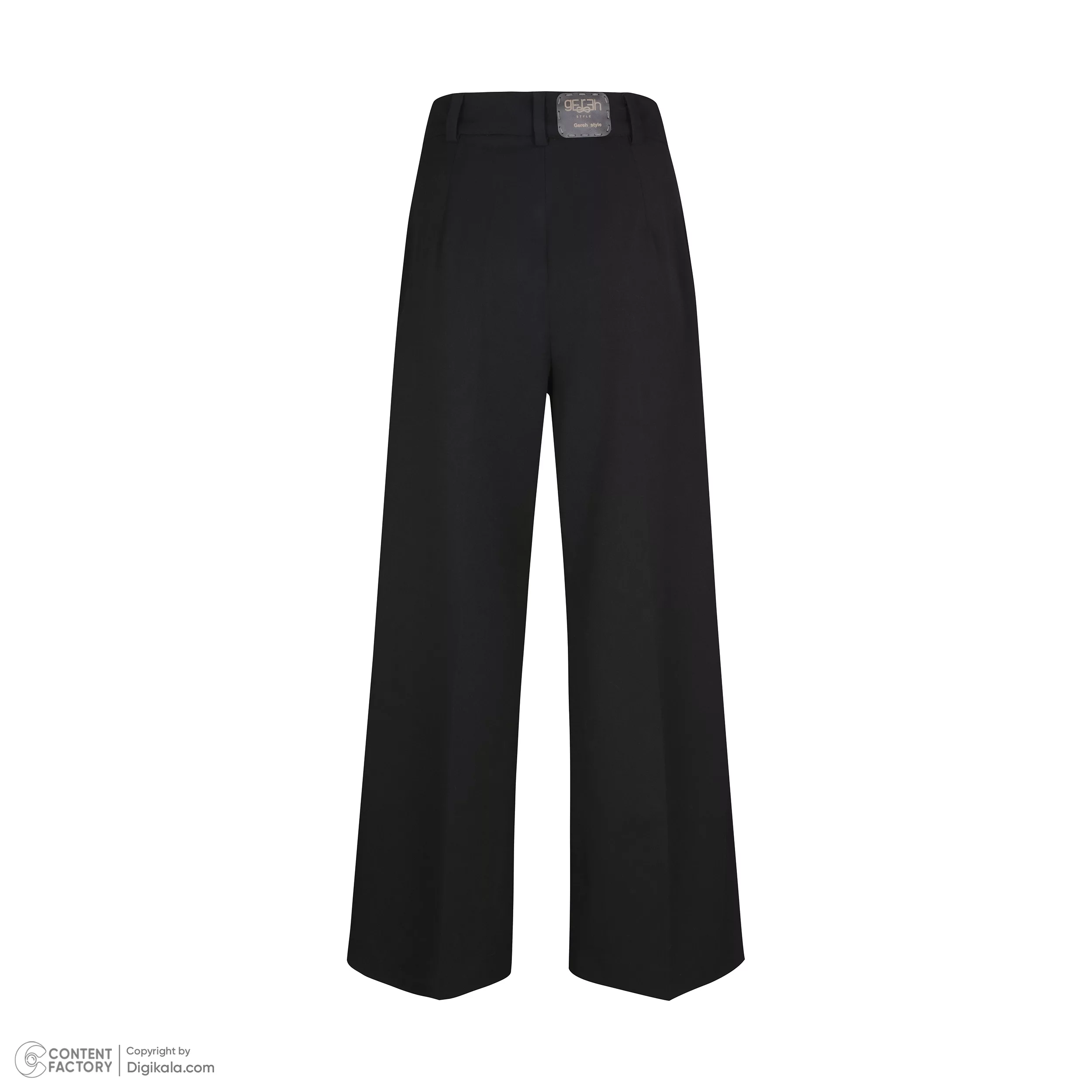 شلوار آزاد زنانه گره استایل مدل P-130 رنگ مشکی