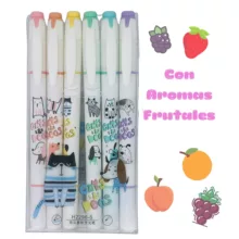 ماژیک علامت گذار مدل گربه سگ بسته 6 عددی