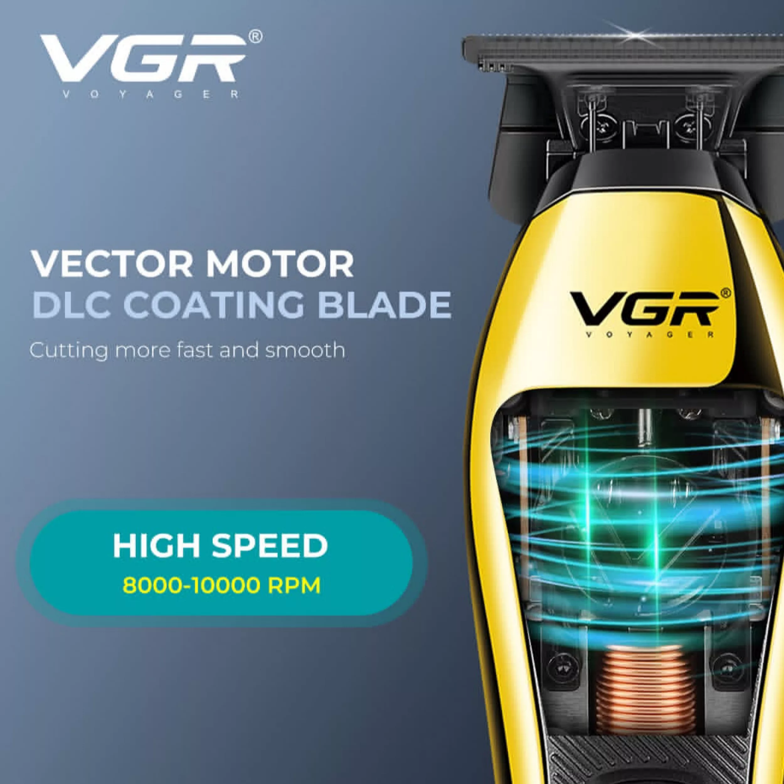 ماشین اصلاح موی سر و صورت شارژی وی جی ار مدل V-994