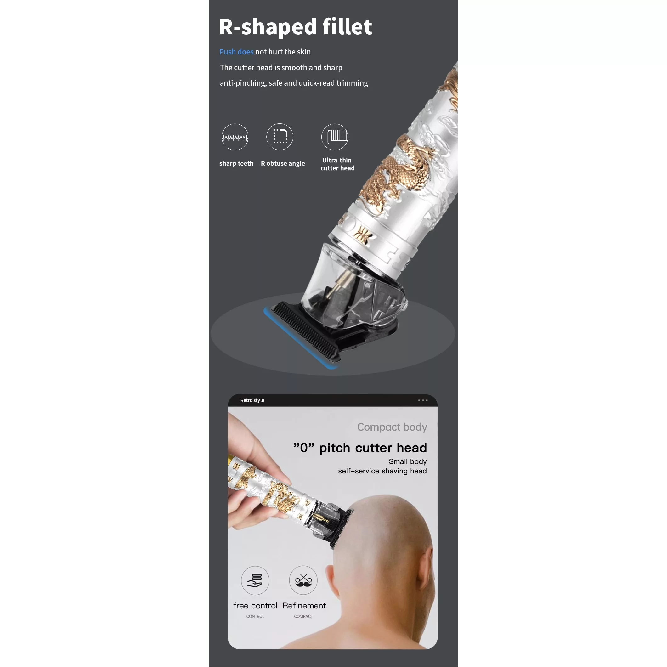 ماشین اصلاح موی سر و صورت کد YM003-T بسته دو عددی