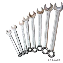آچار یکسر تخت و یکسر رینگی اریا مدل DIN3113_8 مجموعه 8 عددی