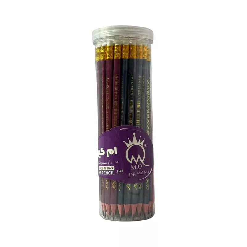 مداد مشکی ام کیو مدل H46 با درجه سختی hb بسته 48 عددی