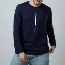 تی شرت لانگ آستین بلند  مردانه باینت مدل 559-2 رنگ سرمه ای