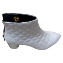 نیم بوت زنانه سیی مدل چنل دوزی کد 1711.3