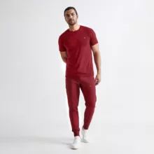 ست تی شرت و شلوار مردانه مادر مدل Rock رنگ زرشکی