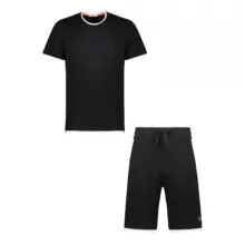 ست تی شرت و شلوارک مردانه مادر مدل Kalin رنگ مشکی