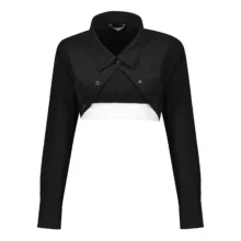 کراپ شومیز آستین بلند زنانه لوسیفر مدل W21661