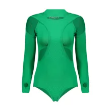 بادی آستین بلند زنانه پپا مدل  Layer رنگ سبز