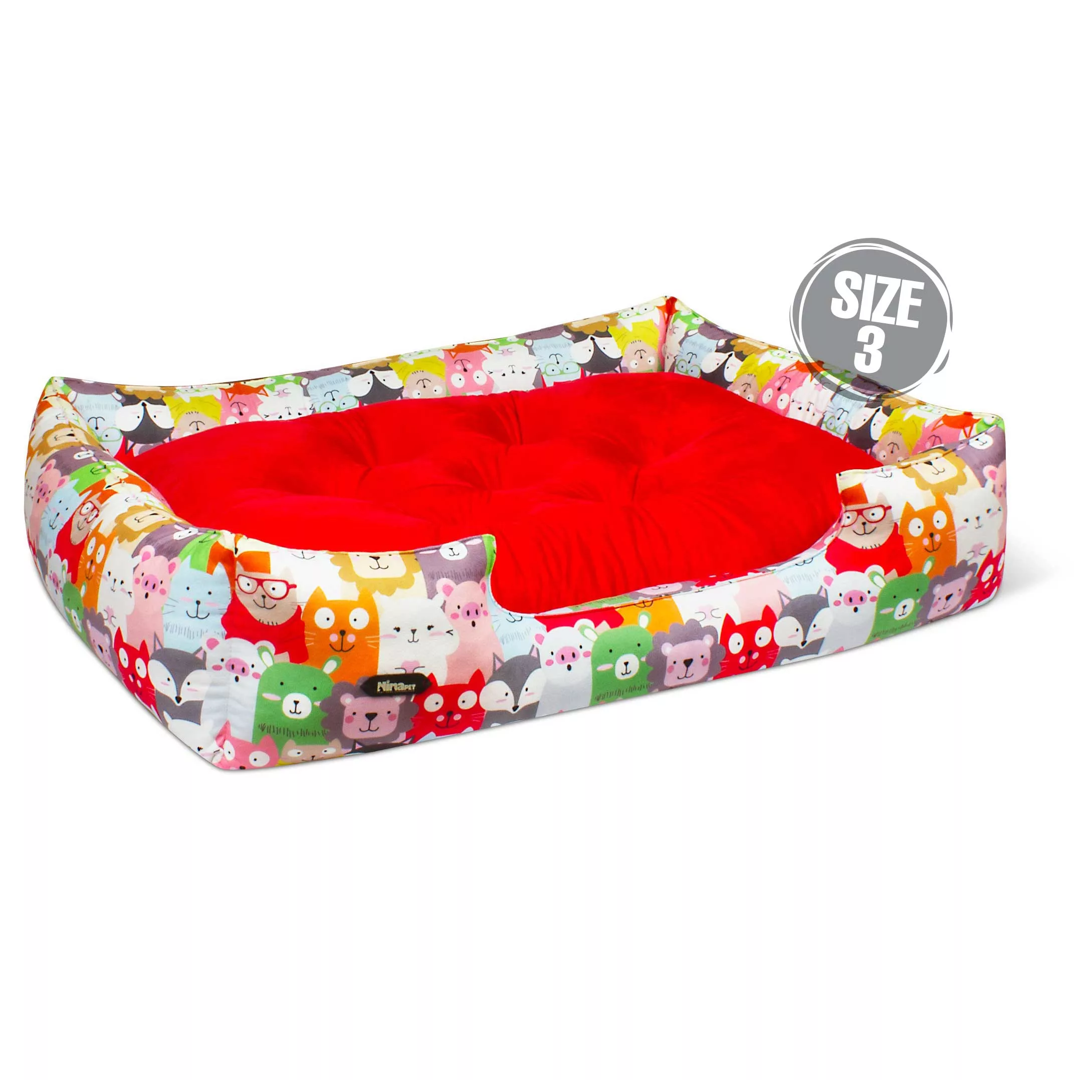 جای خواب سگ و گربه نیناپت مدل وی آی پی یو طرح گربه ها