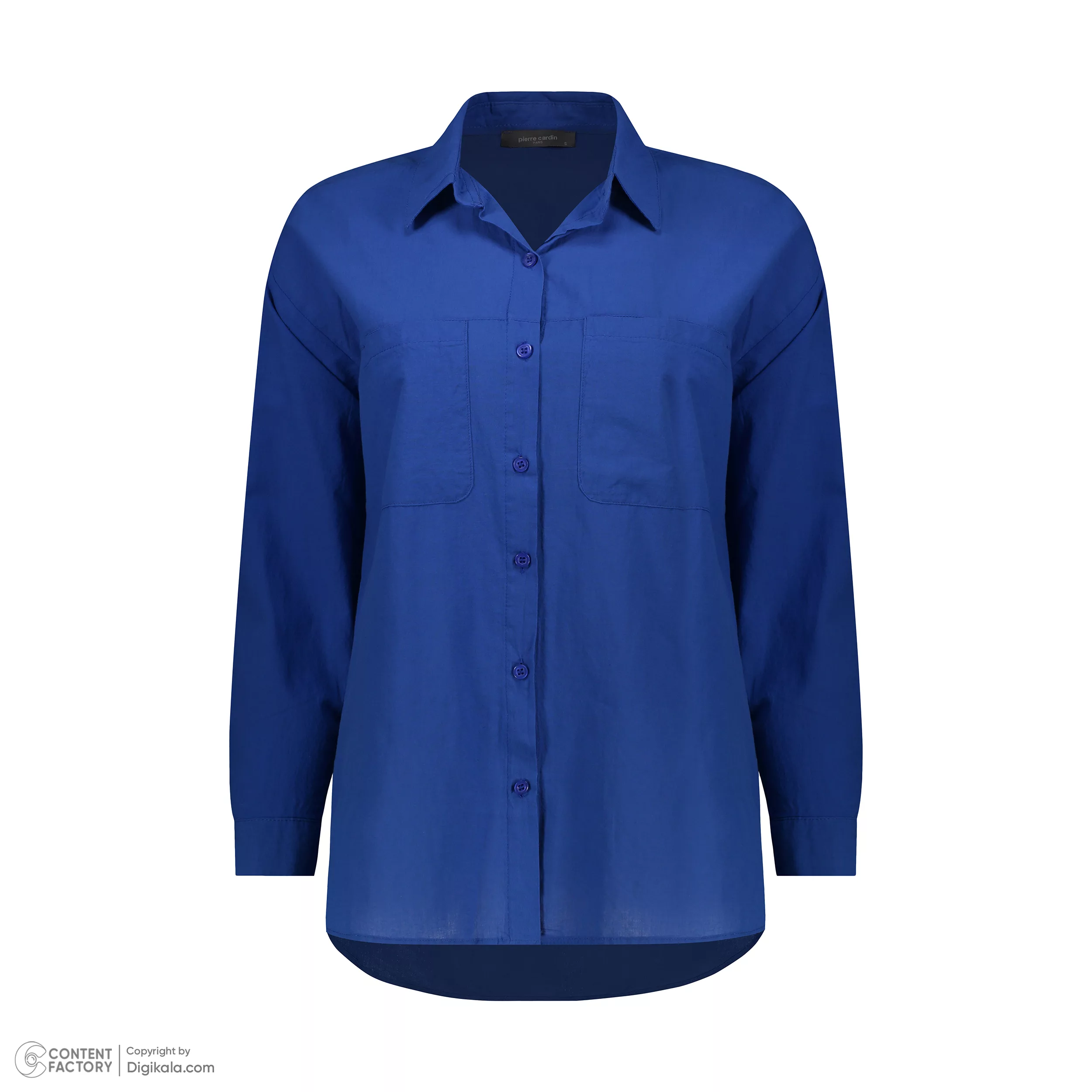 بلوز آستین بلند زنانه پیر کاردین مدل 9212102 رنگ آبی