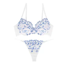 ست شورت و سوتین توری زنانه برتا کد 2020BW رنگ سفید