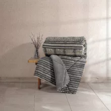 لحاف کاتن باکس مدل Velvet Yorgan Timbre Antrasit C.K دونفره سایز 215*195 سانتی متر