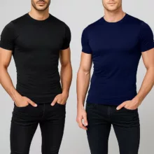 تی شرت آستین کوتاه مردانه رانژ مدل 22RA17D02M-1940-01 بسته 2 عددی