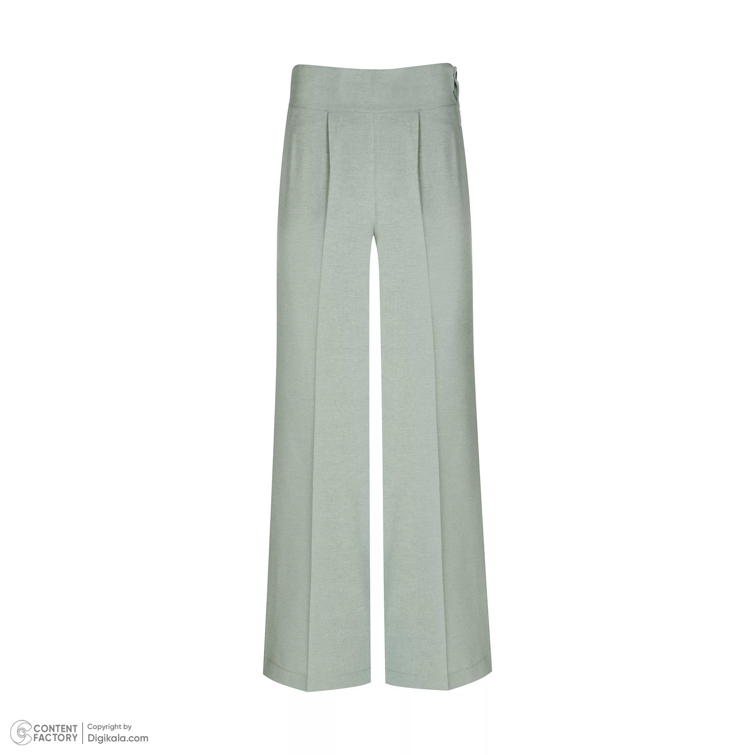 شلوار بگ زنانه مدل بغل زیپ 5-138 رنگ سبز